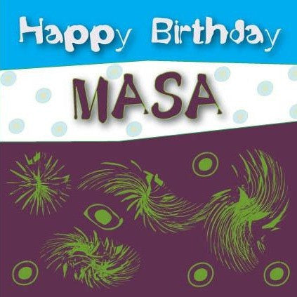 Happy Birthday Masa Birthday Card