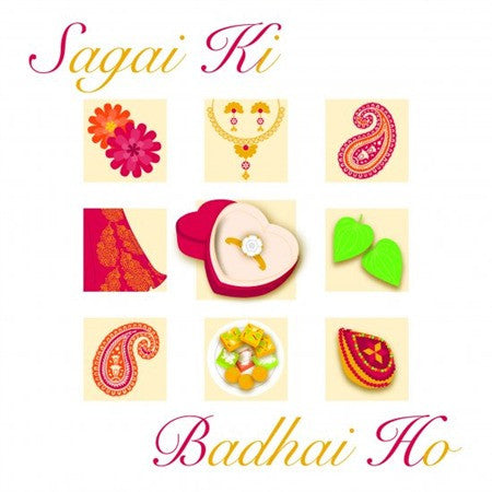 Sagai Ki Badhai Ho Engagement Card